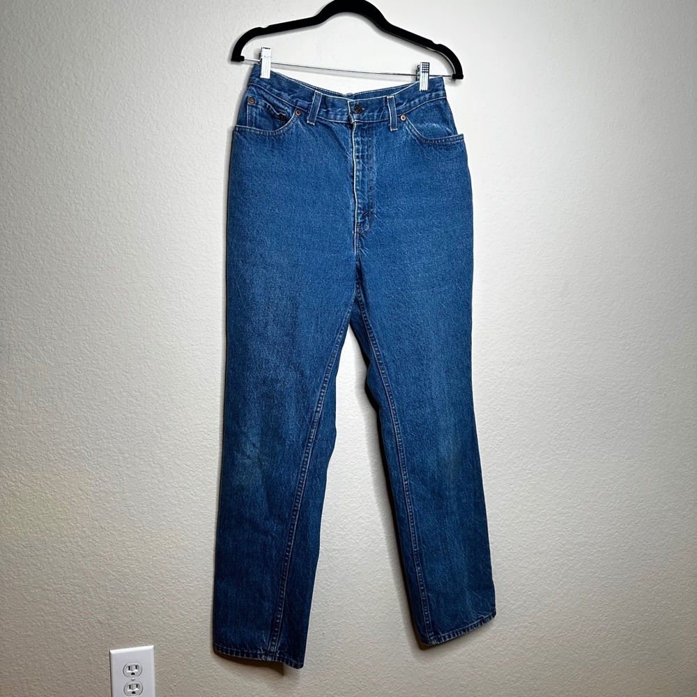 Vintage 80s Levis 505 Jeans Womens 16 (28x31) High Rise Mom 18505-0214 USA Blue